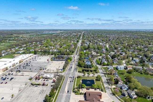 Boughton Road runs through the middle of Whalon Lake and features several big-box stores.
