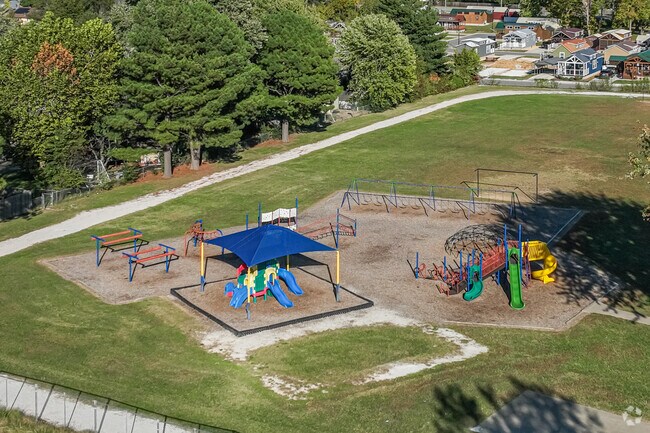 Eastside Elementary School has a large playground.