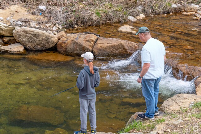 Enjoy the nature at Kanawha State Forest, where you can also fish along the creek.