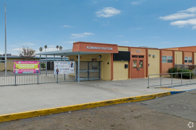 A view of the main office entrance at Vista Square Elementary in Chula Vista.