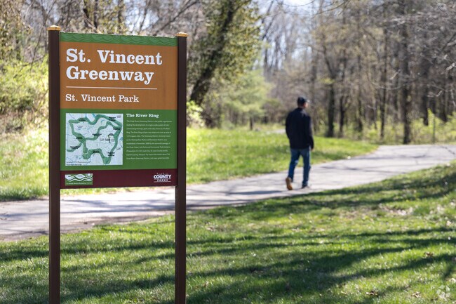 Walk, bike, or unwind on St. Vincent Greenway's scenic paved trail in the Pagedale neighborhood.