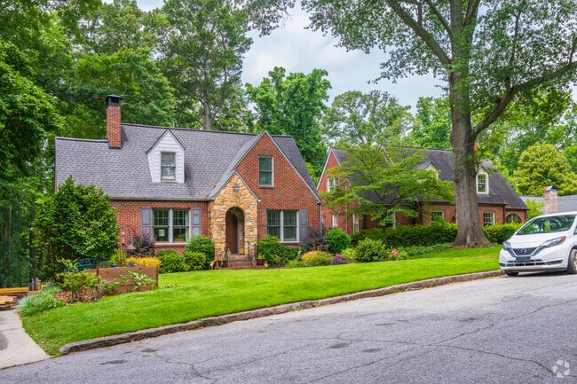 Brick Cape Cod-style houses line Glennwood Estates, giving single-family homes timeless charm.
