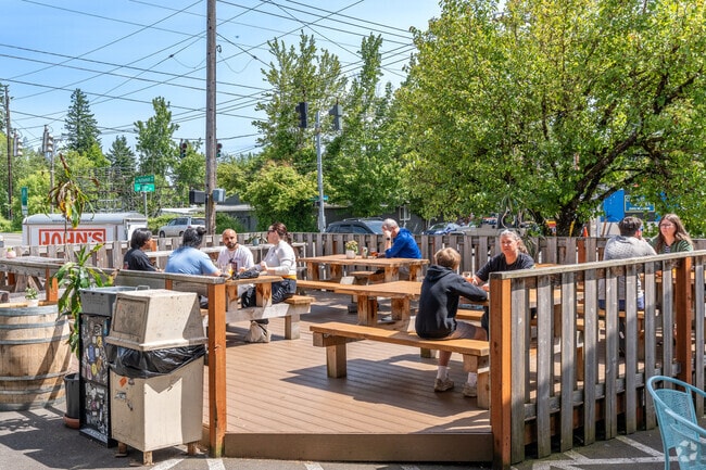 John's Marketplace has a lovely patio where you can enjoy a beverage and good company.