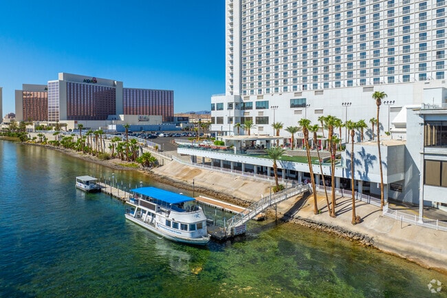 Bullhead City residents enjoy riding between resorts in boats.