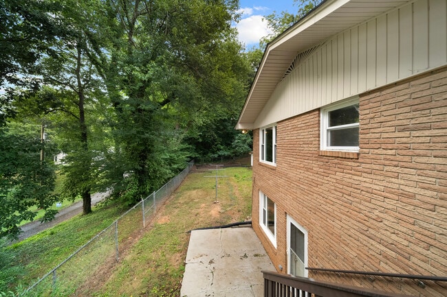 Partially fenced yard