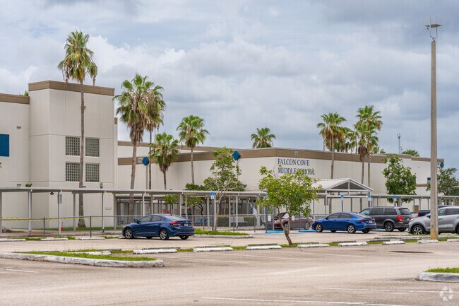 Falcon Cove Middle School serves students in 6th-8th grade in Southwest Ranches.