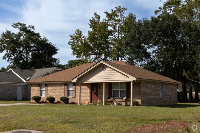 Compact brick homes are everywhere in Lamarville.