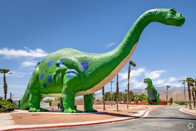The Cabazon Dinosaurs are an iconic roadside attraction seen along the I-10 freeway.