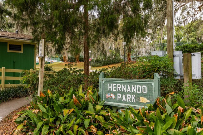 Hernando Park is nestled right in the middle of downtown Brooksville.