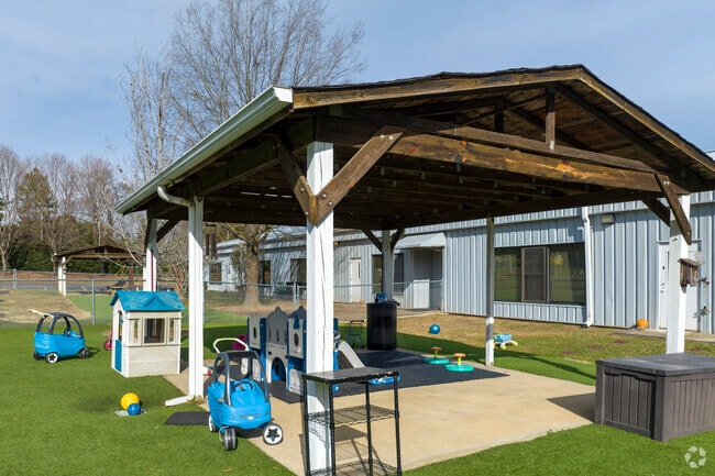 Outdoor play area at Guidepost Montessori School.