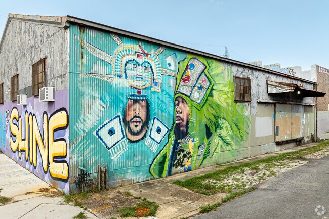 The Mardi Gras Indians are celebrated in the Bywater.
