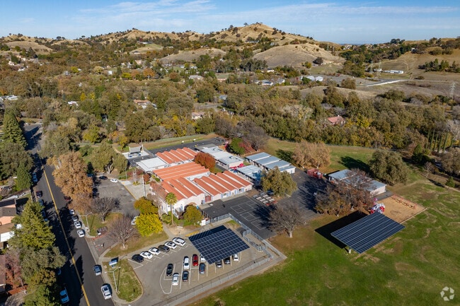 Orchard Elementary School offers a sprawling campus when viewed from above.