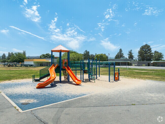 A playground is popular amongst students at Cedarcreek Elementary School in Canyon Country, CA.