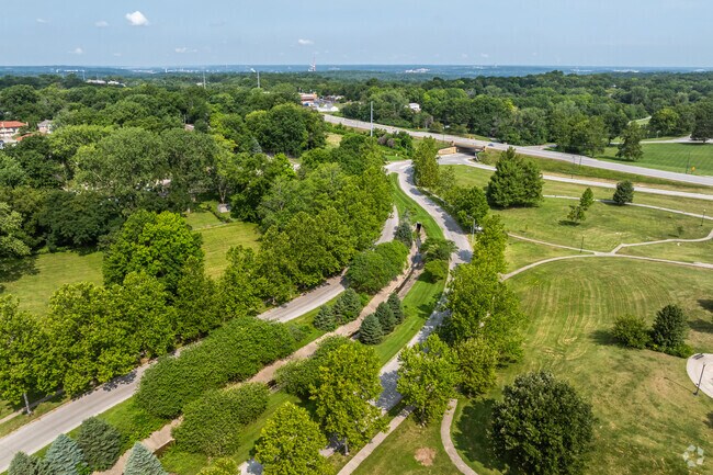 Flood risk rises near N. Bess Truman Pkwy between McCoy and Brady Park.