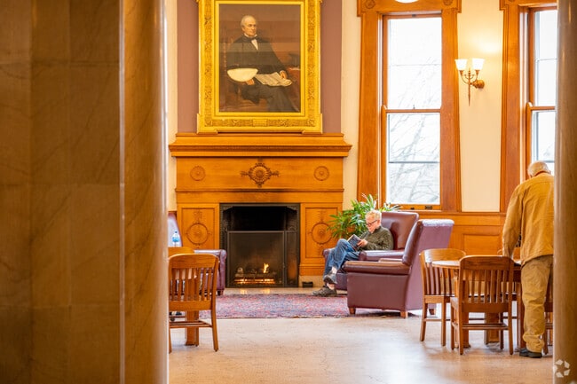Relax and enjoy a good book at the cozy Blackstone Library in the heart of Branford.