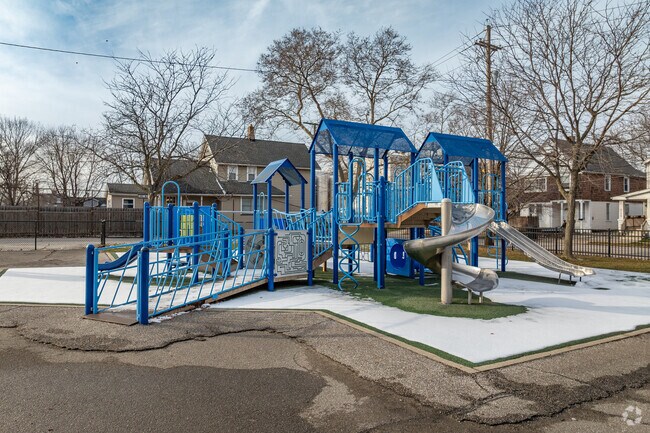 Children can play on the playground during recess at Scranton Elementary School.