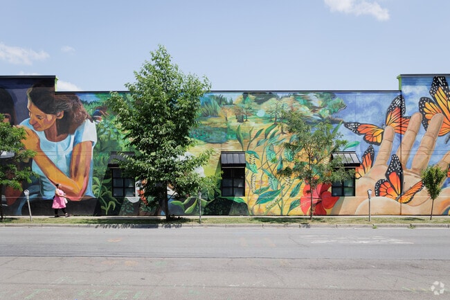 Murals can be found throughout Downtown Ithaca adding vibrancy to daily life.