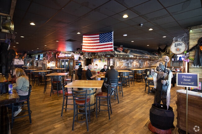 Inside Bootleggers Saloon, Nowthen locals enjoy casual dining.