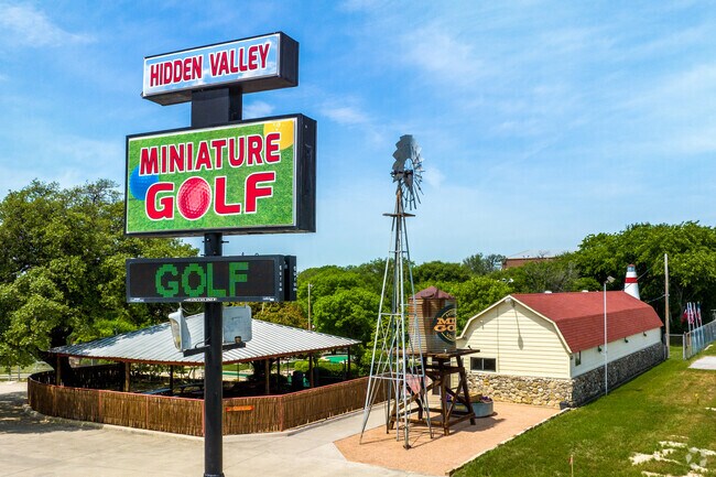 Hidden Valley Miniature Golf in Lakeside offers mini golf, video game room, and cookout spot.