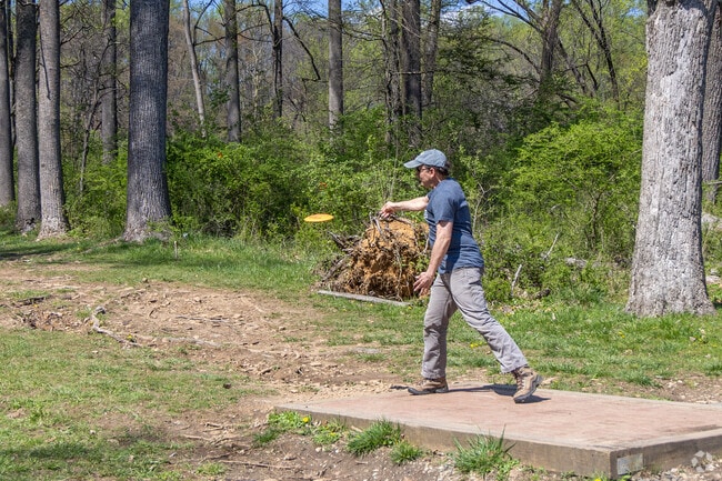 The Disc Golf Course In Fort Washington State Park is is well maintained and always busy.