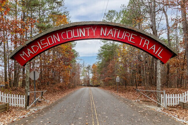 You'll know you've arrived at the Madison County Nature Trail when you pass under the arch.