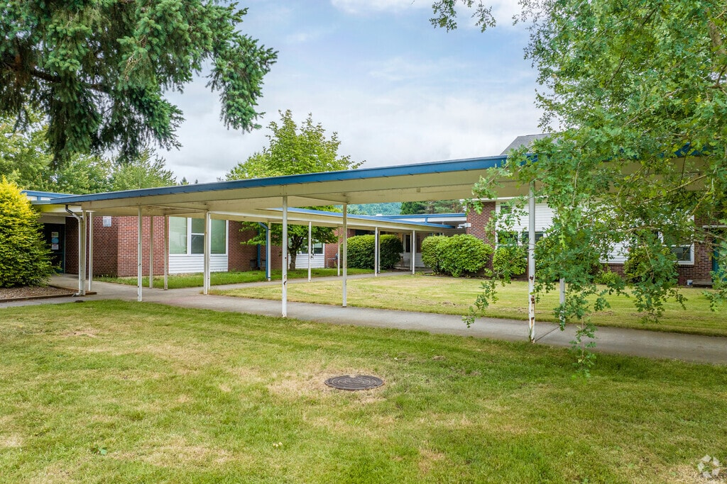A Walkway at Pleasant Valley Elementary School in Rock Creek Neighborhood.