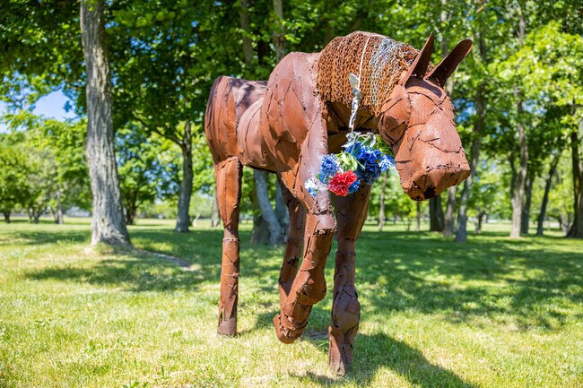 Fair Meadow Park in Huntington Station has lots of sculptures on display.
