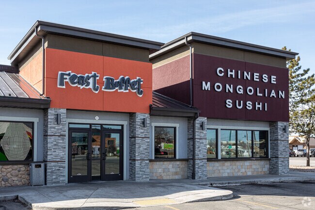 The Feast Buffet, located just north of the Sharon neighborhood, offers an about array of Asian cuisine.