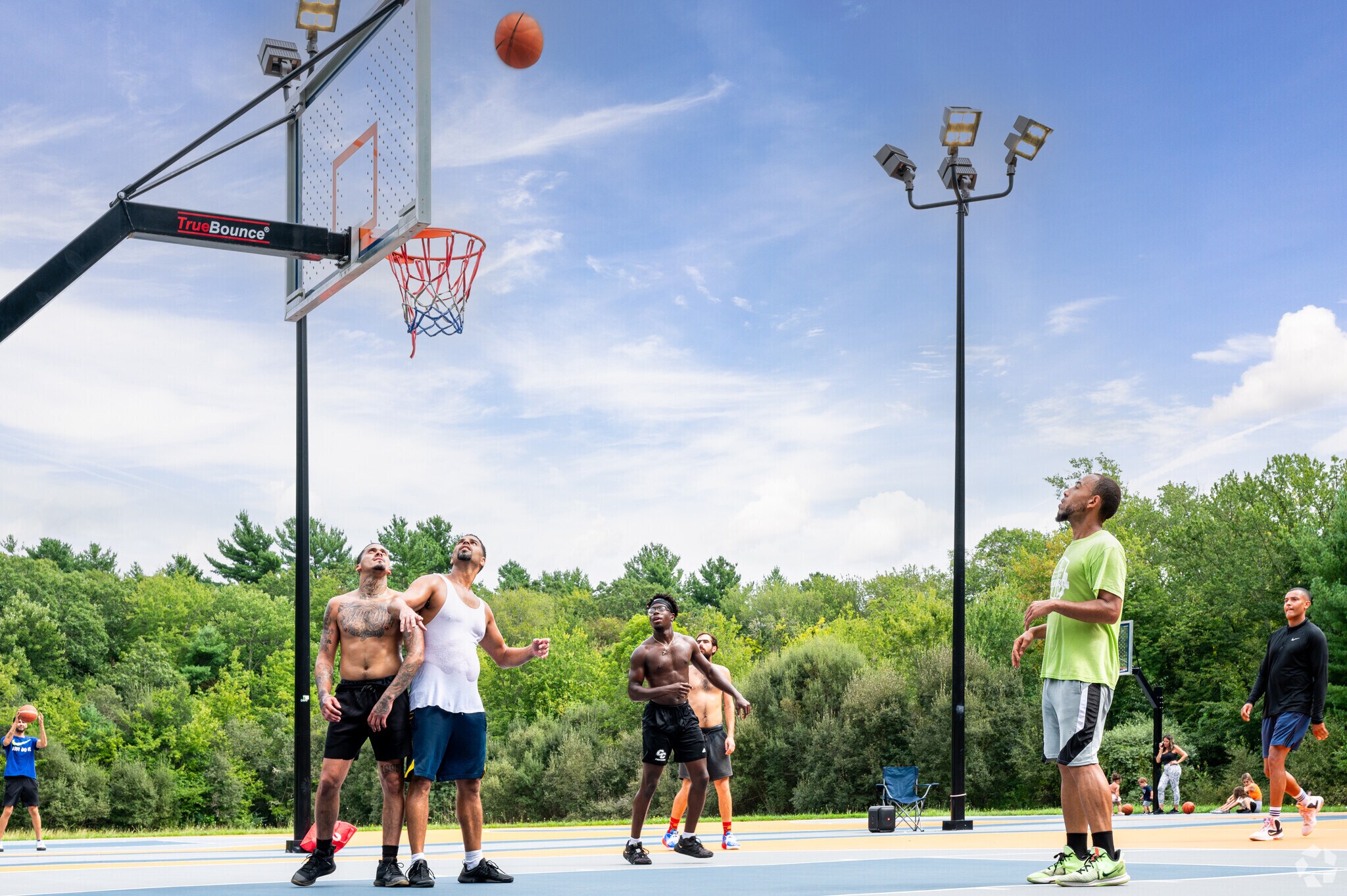 If basketball is your sport head to Pine Hill Park for a run.
