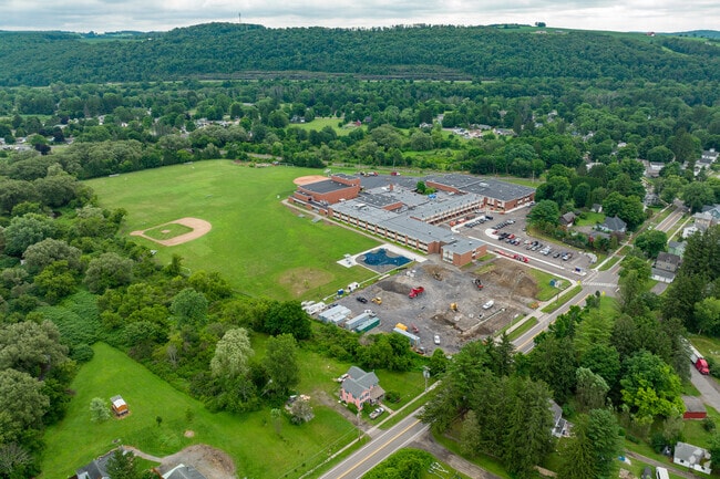 Homer Junior High School is located in the rolling hills of Cortland County.