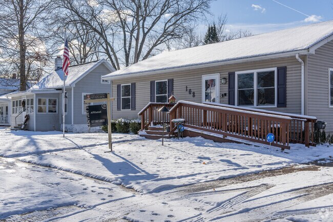 A rambler style house in Leslie.