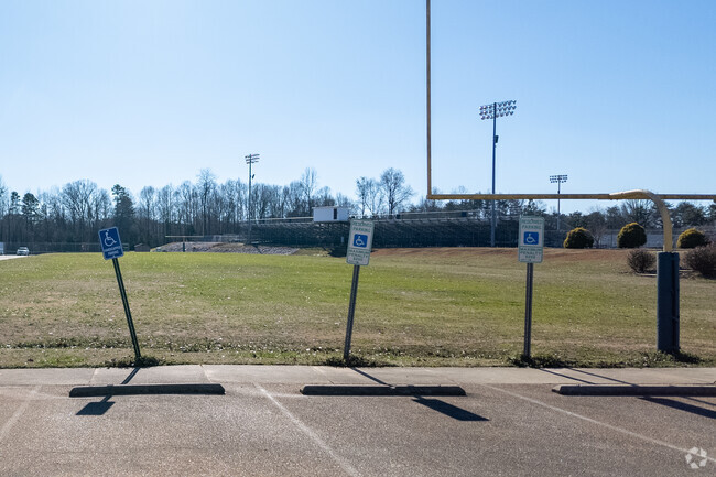 The athletic field in Jesse C. Carson High School.
