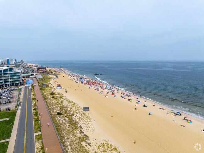 The nearby beaches of Long Branch are laden with tourists during the summertime.