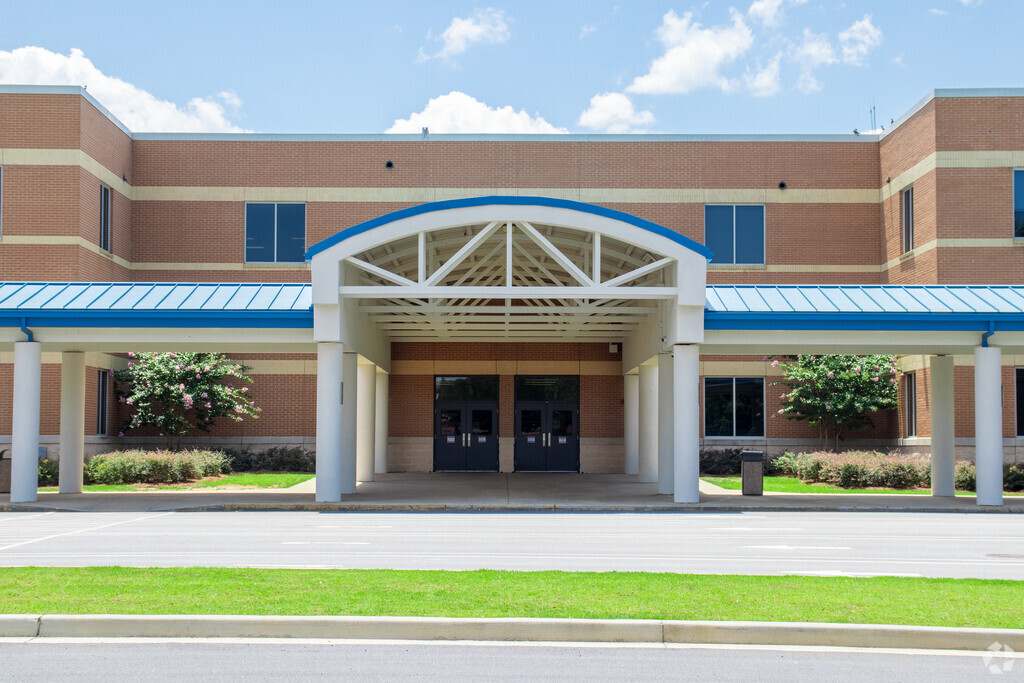 Main entrance to Berkmar High School in Lilburn, GA.