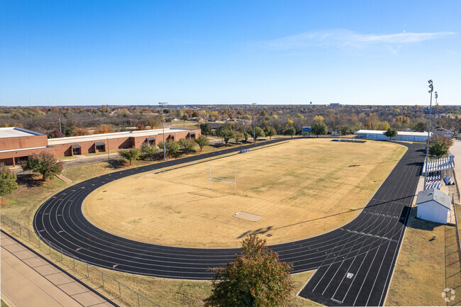 Guthrie High School has a large track and field facility.