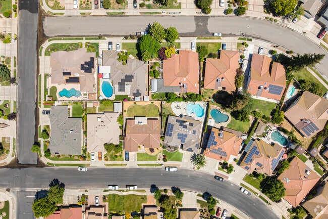 The homes of West Madera often have solar panels and personal pools.