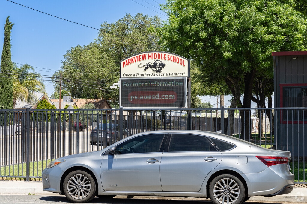 A lighted marquee outside Parkview Middle School to inform parents of upcoming events.