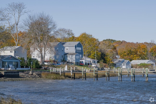 This row of waterfront homes is a great grouping of cottages in Northeast Bristol - Kickemuit.