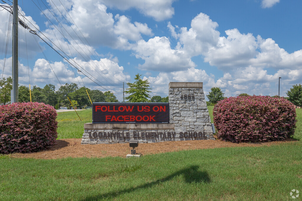 the entrance sign at Loganville Elementary School keeps students and parents informed.