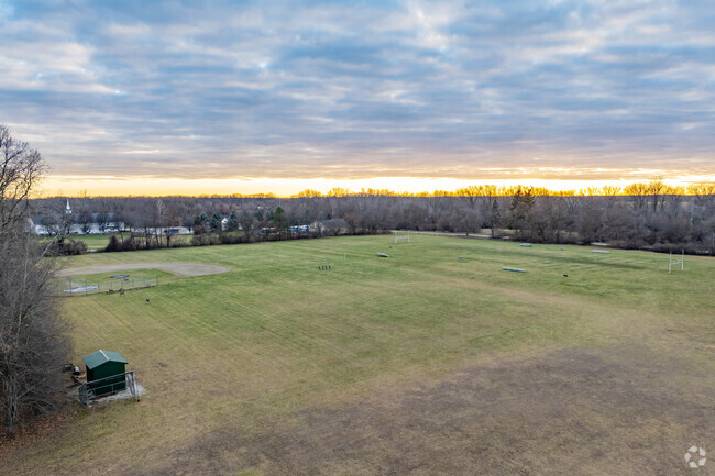 A large swath of athletic fields can be found behind McBride Middle School.
