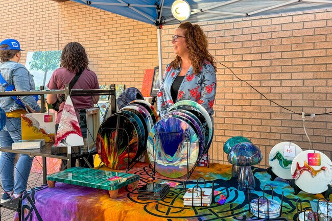 Local vendors display their work at the St. Cloud Art Crawl just blocks from Saint John Cantius.