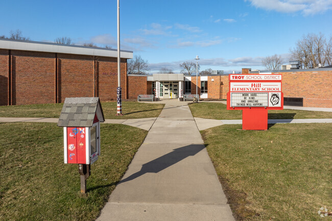 Hill Elementary School entrance.