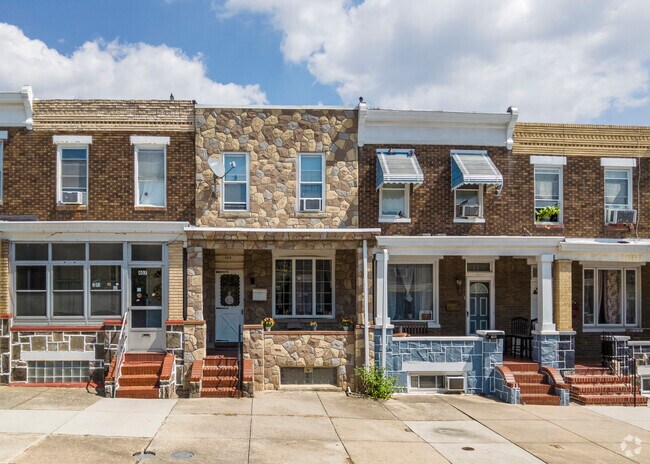 Bayview, Baltimore, MD is mostly comprised of two-story rowhomes.