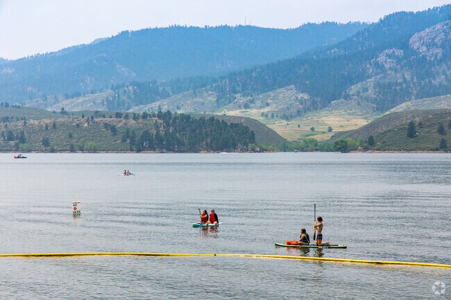 Paddle-boarding is a favorite activity at Horsetooth Reservoir.