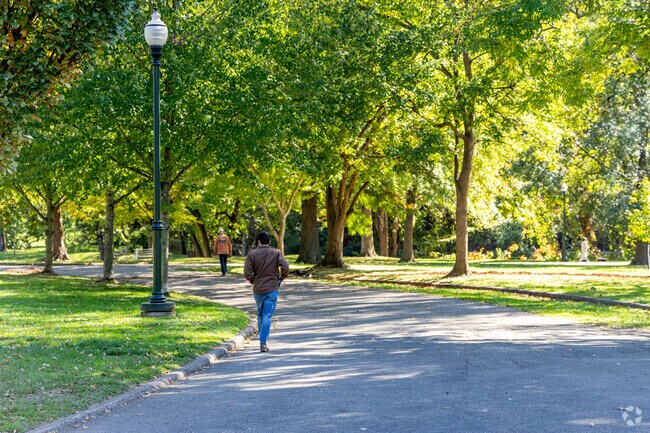 Residents can talk, jog, or bike around the paths at Ritter Park in Huntington, WV.