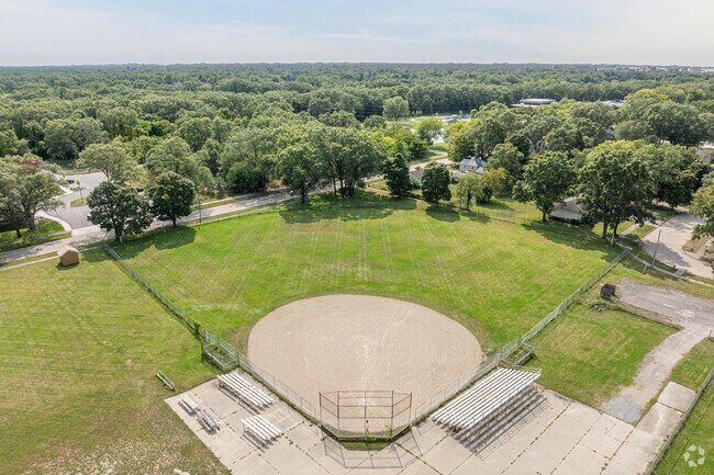 Beukema Park in Muskegon has a baseball diamond with bleachers.