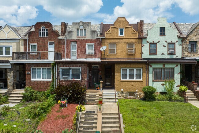Tudor influence on rowhomes in Pen Lucy offer unique details on classic housing.