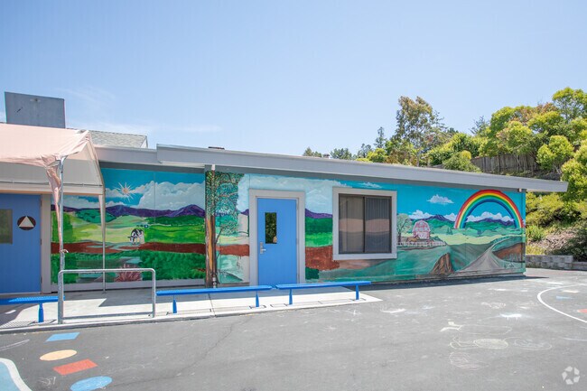 Students love their colorful school at Camino Pablo.