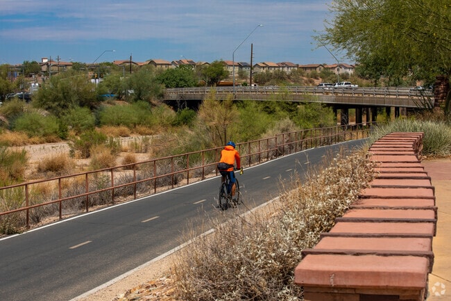 The Pantano Riverwalk is part of The Loop and connects Dietz to miles of trail in Tucson.