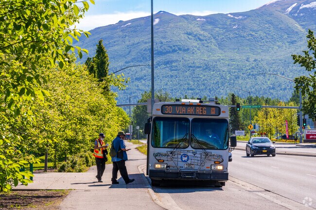 Many bus lines are available to residents in North East Anchorage.